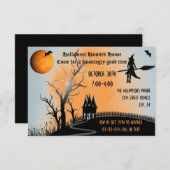 Scène hantée - Invitation de maison hantée 3x5 (Devant / Derrière)