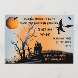 Scène hantée - Invitation du parti Halloween