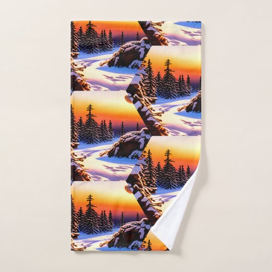 Scène hivernale (Serviette à main)