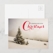 Scène hivernale avec arbre - Carte postale (Devant / Derrière)