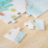 Scène hivernale avec montagnes  Puzzle (Côté)