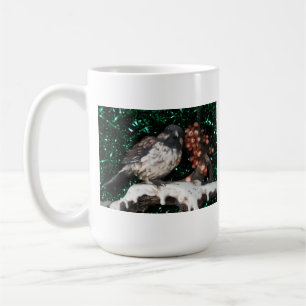Scène hivernale d'Oiseau de Mug