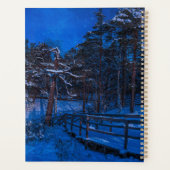 Scène hivernale nocturne avec pins enneigés (Dos)