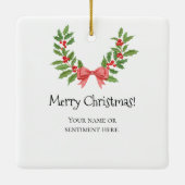 Scène hivernale Raccoon - Ornement de la faune (Dos)