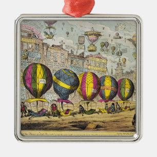 Scène in de Farce 'Lofty Prospects' Metalen Ornament