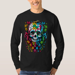 Scene Kid  Scenecore Esthetiek Schedel Goth Stilst T-shirt