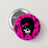 Scène meisje schedel Button (Voorkant /achterkant)