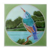 Scene met Kingfisher c1900 T+R Boote Antiek Repro Tegeltje (Voorkant)