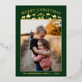 Scène Nativité Bébé Jésus Christ Vacances Gold Foi (Recto)