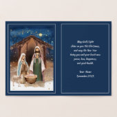 Scène Nativité Luxe Véritable Foil Cartes de Noël (Intérieur)