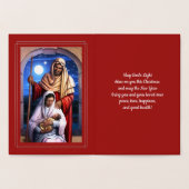 Scène Nativité Luxe Véritable Foil Cartes de Noël (Intérieur)