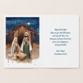 Scène Nativité Luxe Véritable Foil Cartes de Noël (Intérieur)