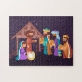 Scène Nativité Puzzle de Noël (Horizontal)