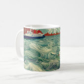 Scène Océanique Avec Mug De Café De Mouette (Devant gauche)