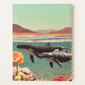 Scène Océanique Surréelle Avec Baleines Et Corail (Dos)