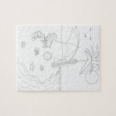 Scène Plage Adulte Coloriage Puzzle (Horizontal)