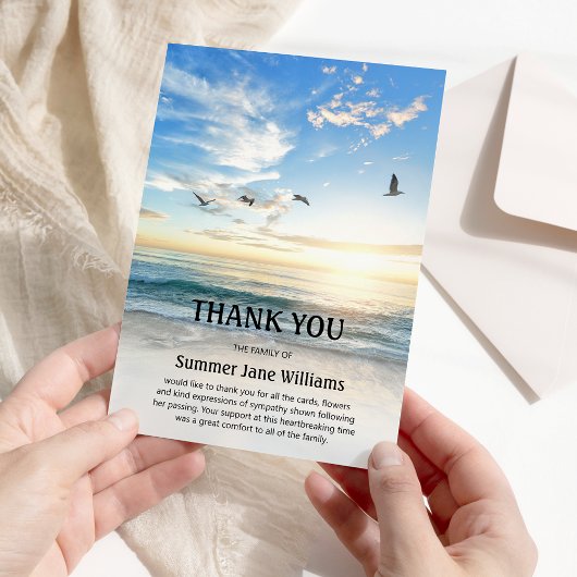 Scène Plage paradisiaque | Carte de remerciements