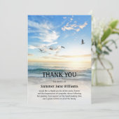 Scène Plage paradisiaque | Carte de remerciements (Debout devant)