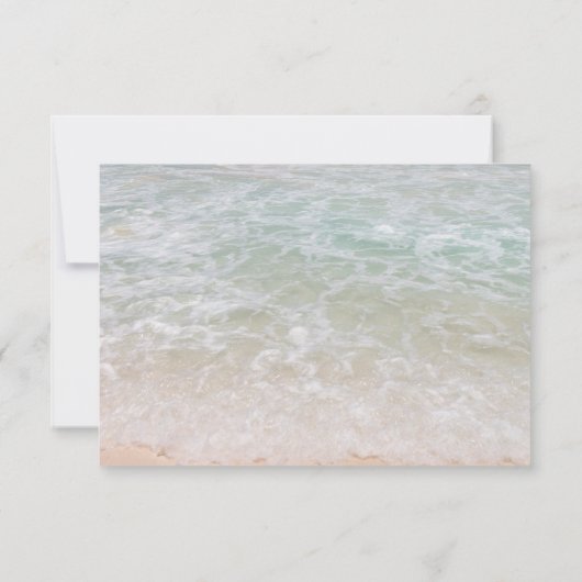 Scène Plage RSVP Mariage Répondre Nombre d'invités (Dos)