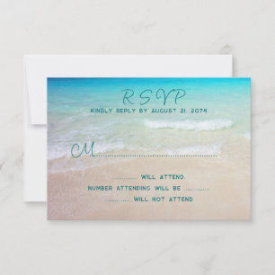 Scène Plage RSVP Mariage Répondre Nombre d'invités
