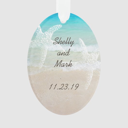 Scène Plage Starfish Mariage Faveur (devant)