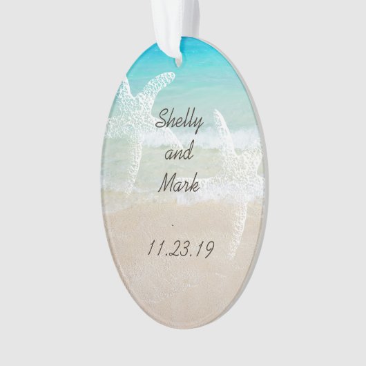 Scène Plage Starfish Mariage Faveur (devant)