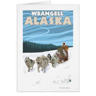 Scène Sledding de chien - Wrangell, Alaska