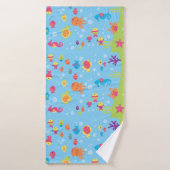 Scène sous-marine mignonne (Serviette de bain)