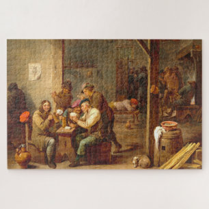 Scène Taverne, Teniers, Puzzle d'Art flamand