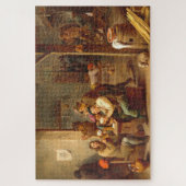 Scène Taverne, Teniers, Puzzle d'Art flamand (Vertical)