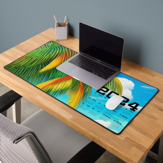 Scène Tropical Beach Palm Tree (Bureau 2)