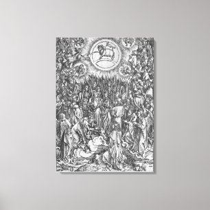 Scène uit de Apocalyps, Adoration of the Canvas Afdruk