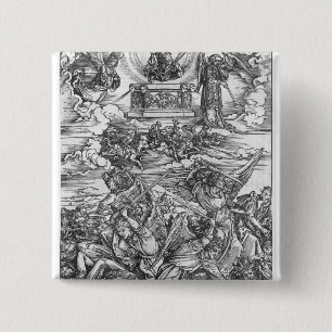 Scène uit de Apocalypse Vierkante Button 5,1 Cm