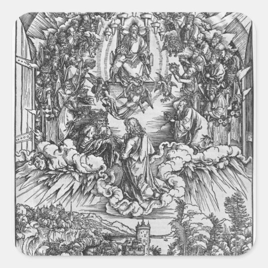 Scène uit de Apocalypse Vierkante Sticker (Voorkant)
