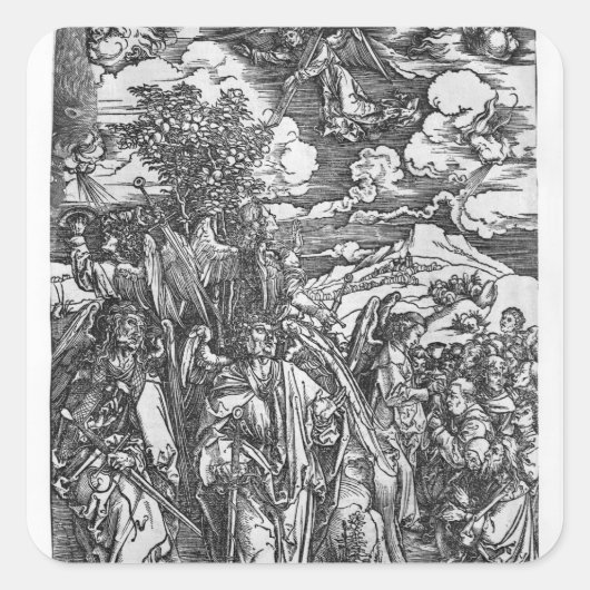 Scène uit de Apocalypse Vierkante Sticker (Voorkant)