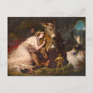 Scène uit de droom van 'n midzomernacht briefkaart