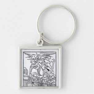 Scène uit de "Navigatie van St. Brendan" Sleutelhanger