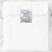 Scène uit de "Navigatie van St. Brendan" Vierkante Sticker (Tas)