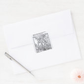 Scène uit de "Navigatie van St. Brendan" Vierkante Sticker (Envelop)