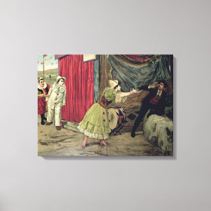 Scène uit de opera "Pagliacci" Canvas Afdruk