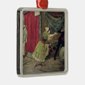 Scène uit de opera "Pagliacci" Metalen Ornament (Rechts)