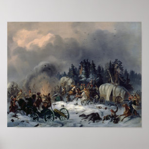 Scène uit de Russisch-Franse oorlog in 1812 Poster