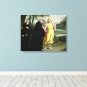 Scene uit het leven van St. Benedict Canvas Afdruk (Insitu (Houten vloer))
