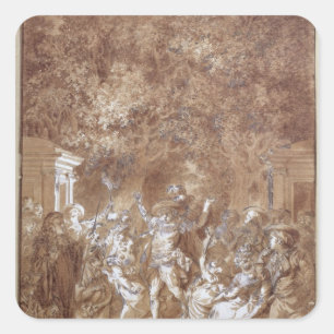 Scène uit 'The Marriage of Figaro' Vierkante Sticker