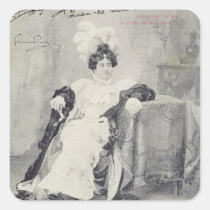 Scène uit wet II van de opera "La Boheme" Vierkante Sticker