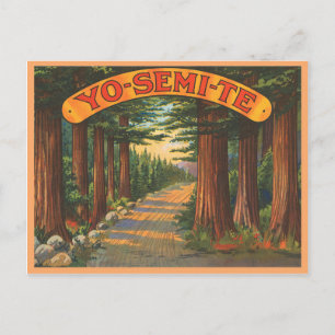 scène uit Yosemite Californië Briefkaart