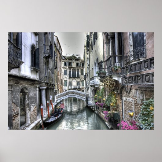 Scène urbaine à Venise Poster (Devant)