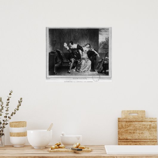 Scène van de brief van de neef poster (Keuken)