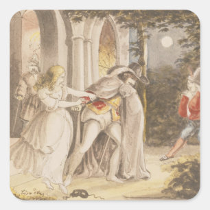 Scene van Don Juan Vierkante Sticker