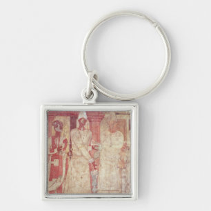 Scène van een offer van Conon en zijn familie Sleutelhanger